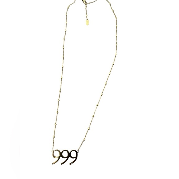 Jackie Mack ABUNDANCE NECKLACE ANGEL NUMBER 999 Elegant 18k Gold Plated NEW $68! - Picture 4 of 5